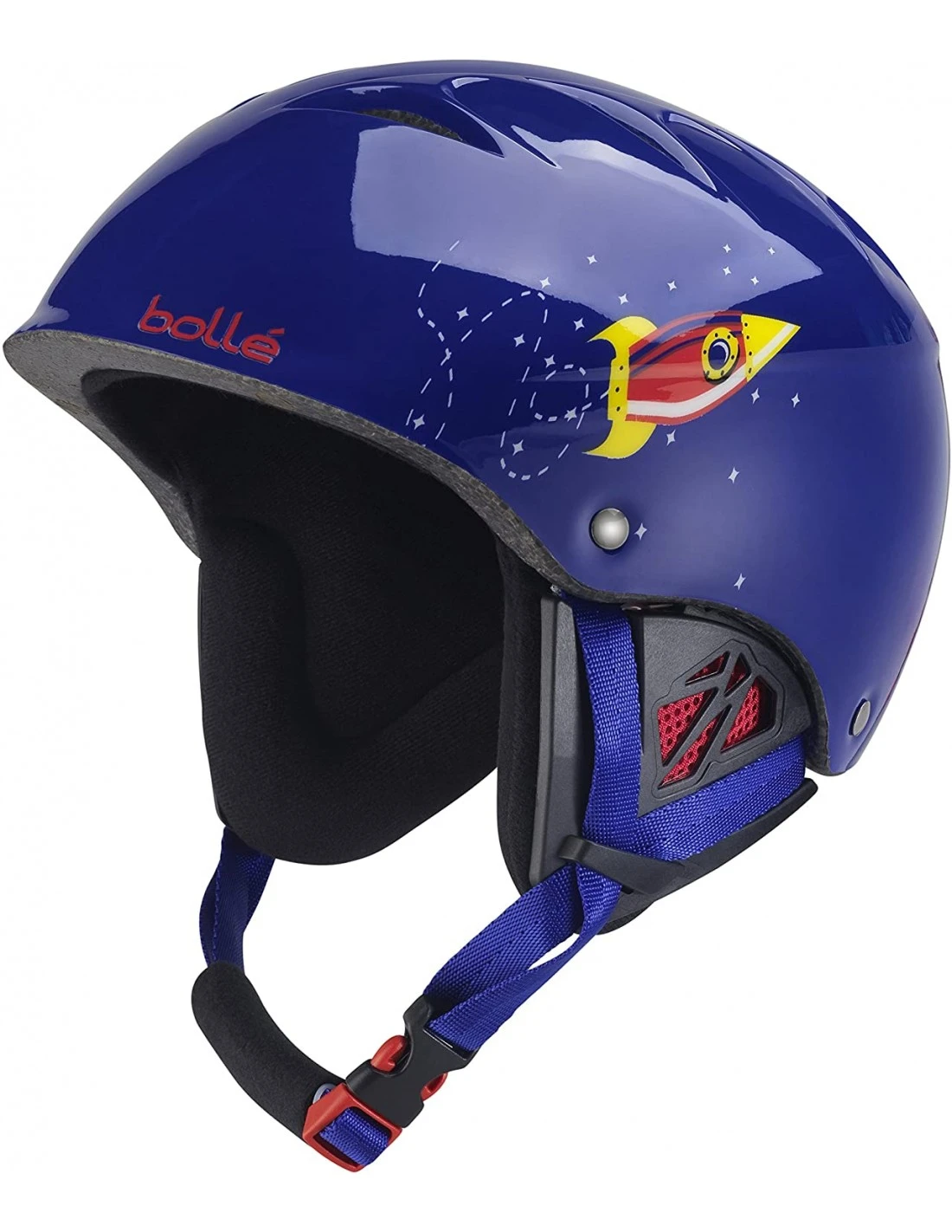 Casque De Ski Bollé B-Kid Shiny Blue Rocket à Molette Taille 49/53cm, 53/58cm 1 Casque De Ski Bollé B-Kid Shiny Blue Rocket à Molette Taille 49/53cm, 53/58cm