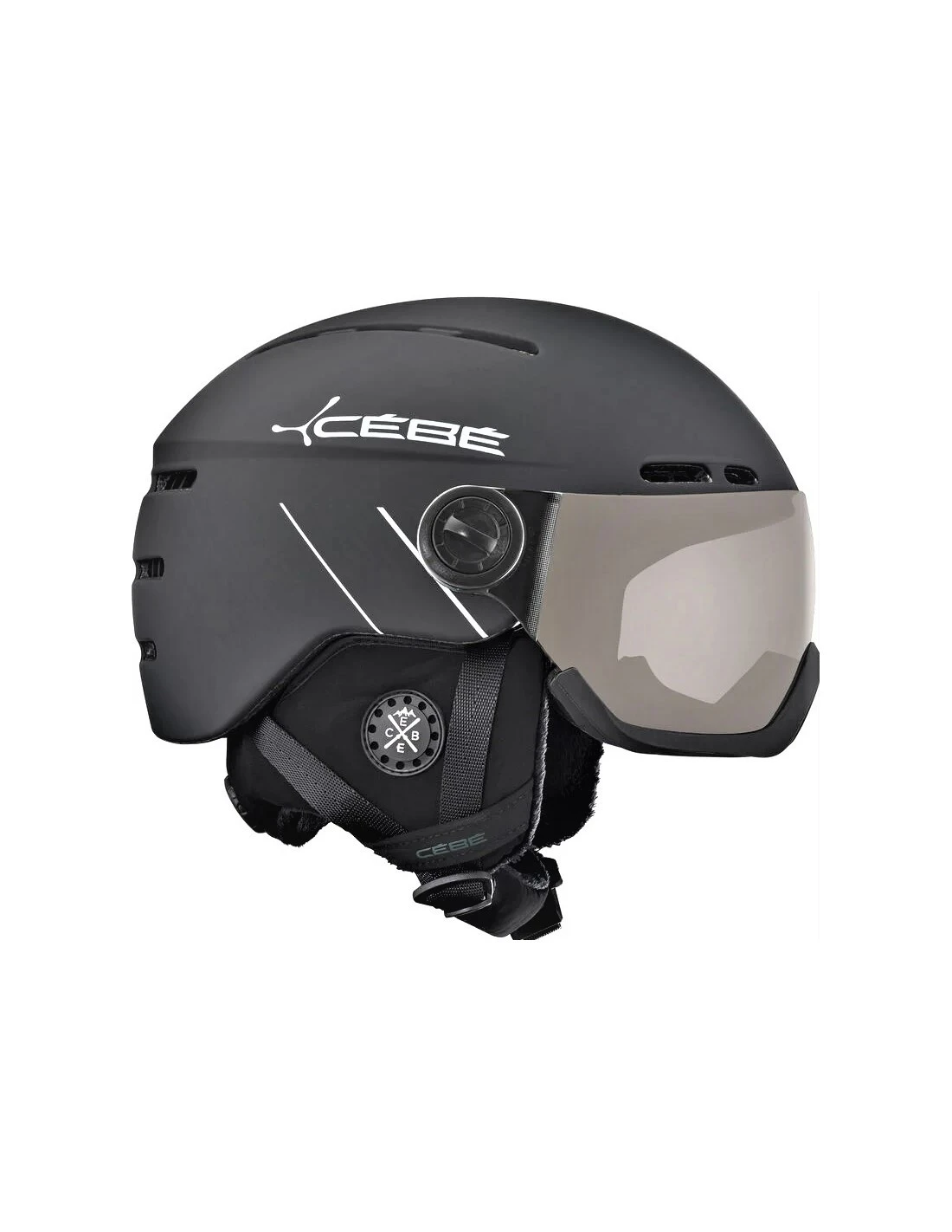 Casque De Ski Neuf Cébé Fireball Matt White Black Line S3 Taille 54/56cm 1 Casque De Ski Neuf Cébé Fireball Matt White Black Line S3 Taille 54/56cm