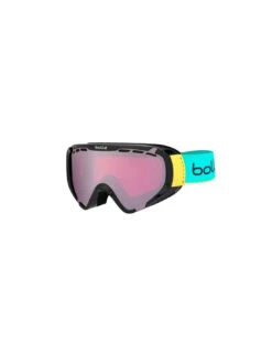 Masque De Ski Neuf Bollé Explorer Shiny Black And Green Brush S2